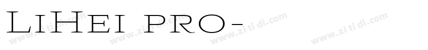 LiHei pro字体转换